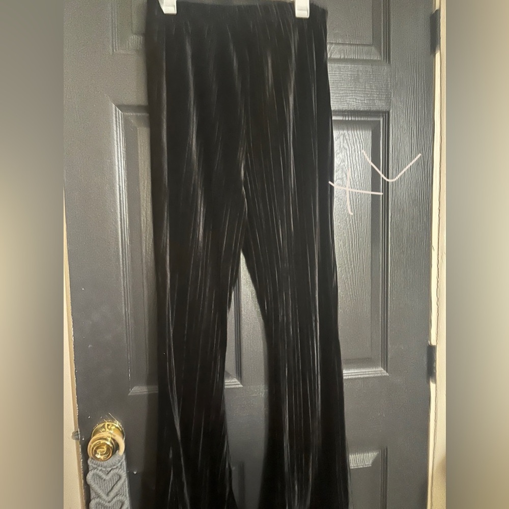 Velvet black  flared pants